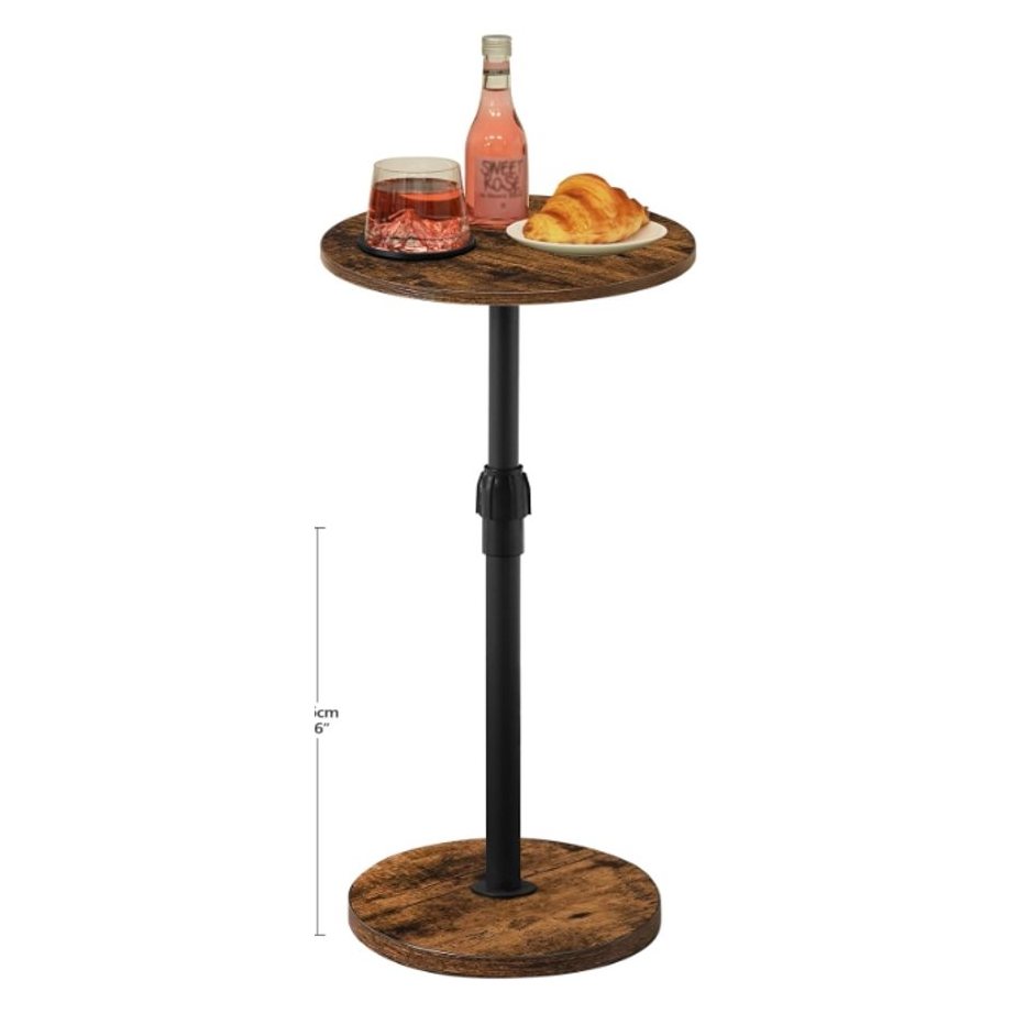 LED Round Side Table / Cocktail Table (Height Adjustable)