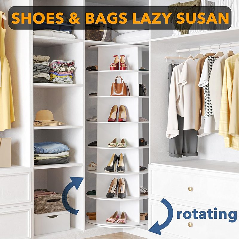 7-Tier Rotating Shoe Rack Tower